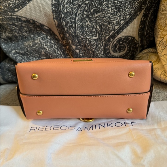 Rebecca Minkoff Blythe Medium Floral Flap Crossbody - Dusty Peach - Picture 8 of 10